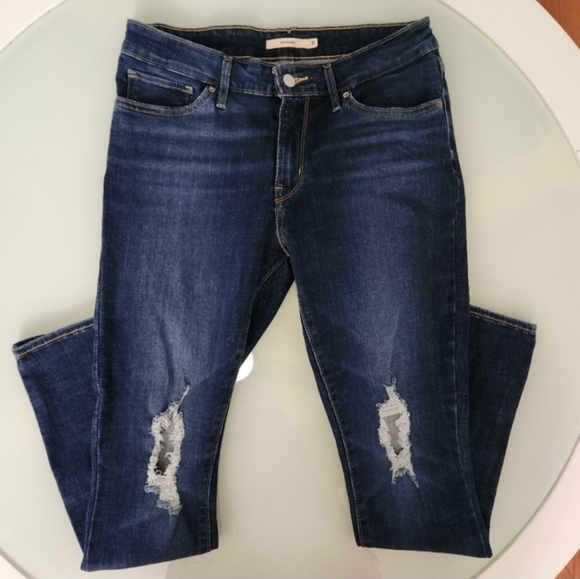 Levi's Denim - Levis Women's Blue Distressed Jeans